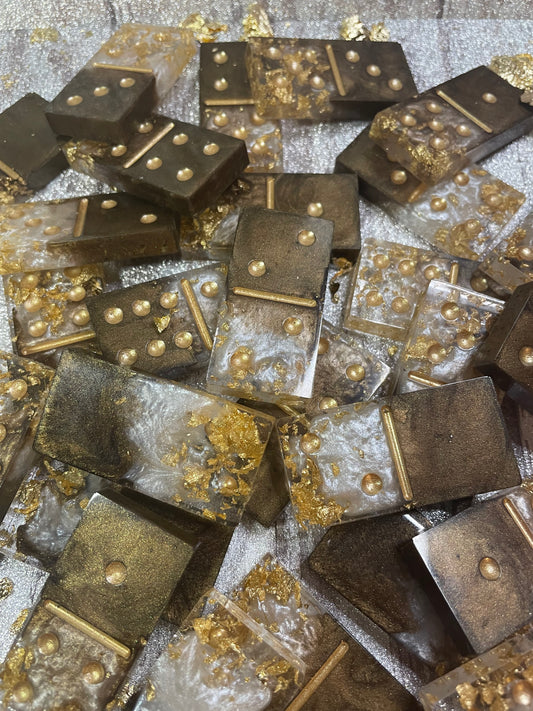 Elegant Gold Leaf Dominos