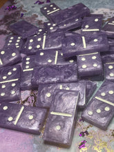 Load image into Gallery viewer, Purple and White Dominos