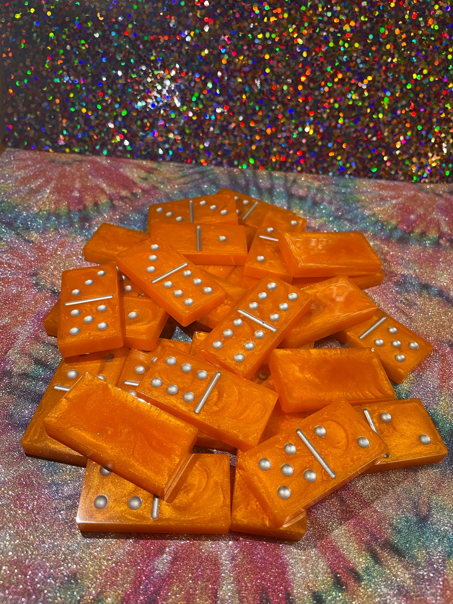 Orange and Silver Dominos
