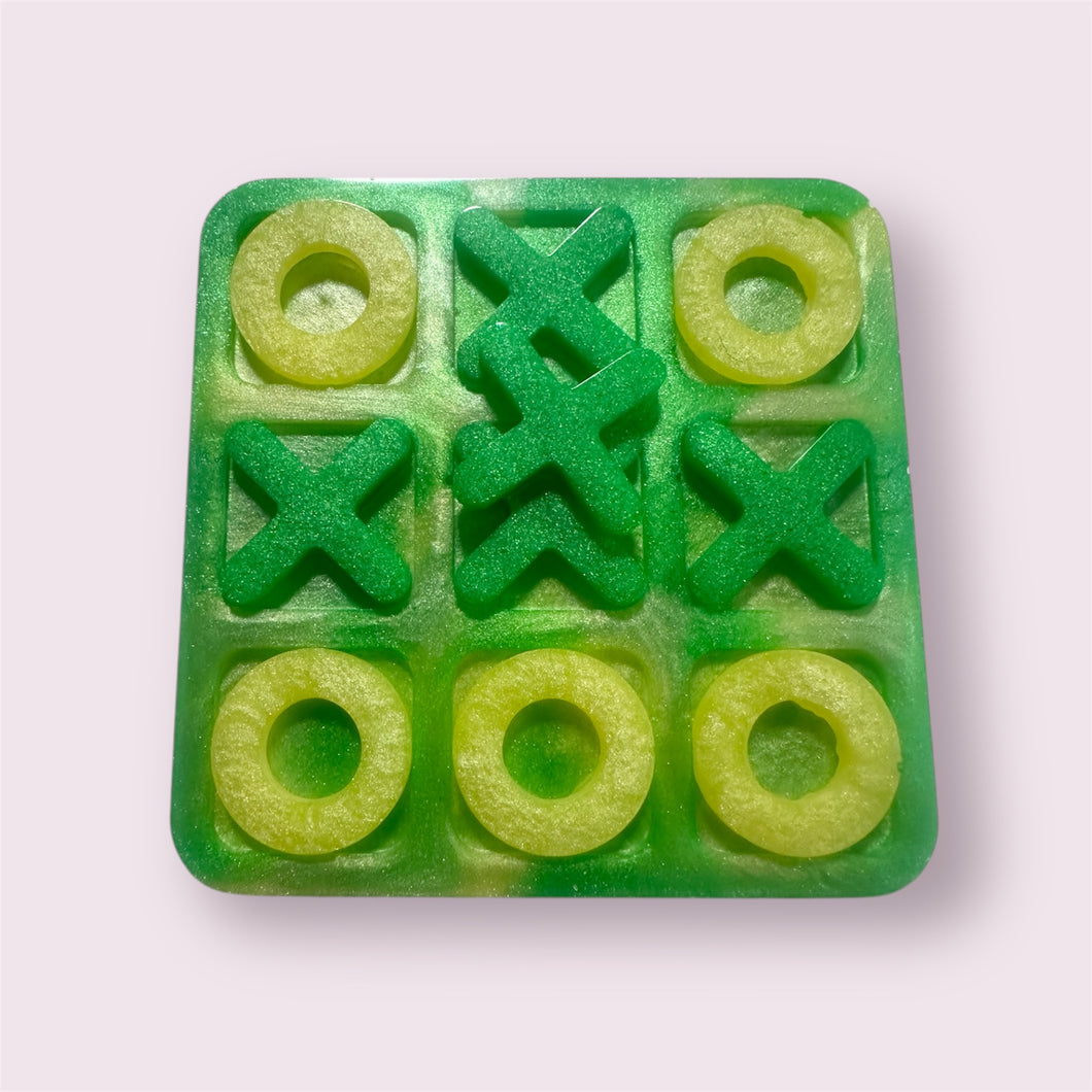 Green and Yellow Tic Tac Toe Board