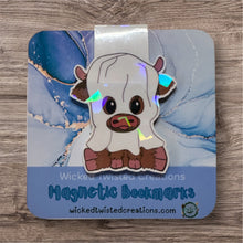 Load image into Gallery viewer, Holographic Ghost Heifer Magnetic Bookmark – Cute Bookish Accessory for Readers, Teachers &amp; Students | Wicked Twisted Creations
