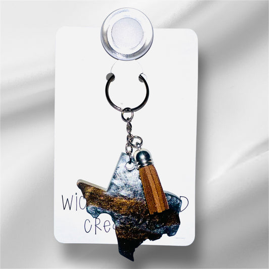 Resin Texas Keychain – Big State, Bigger Style