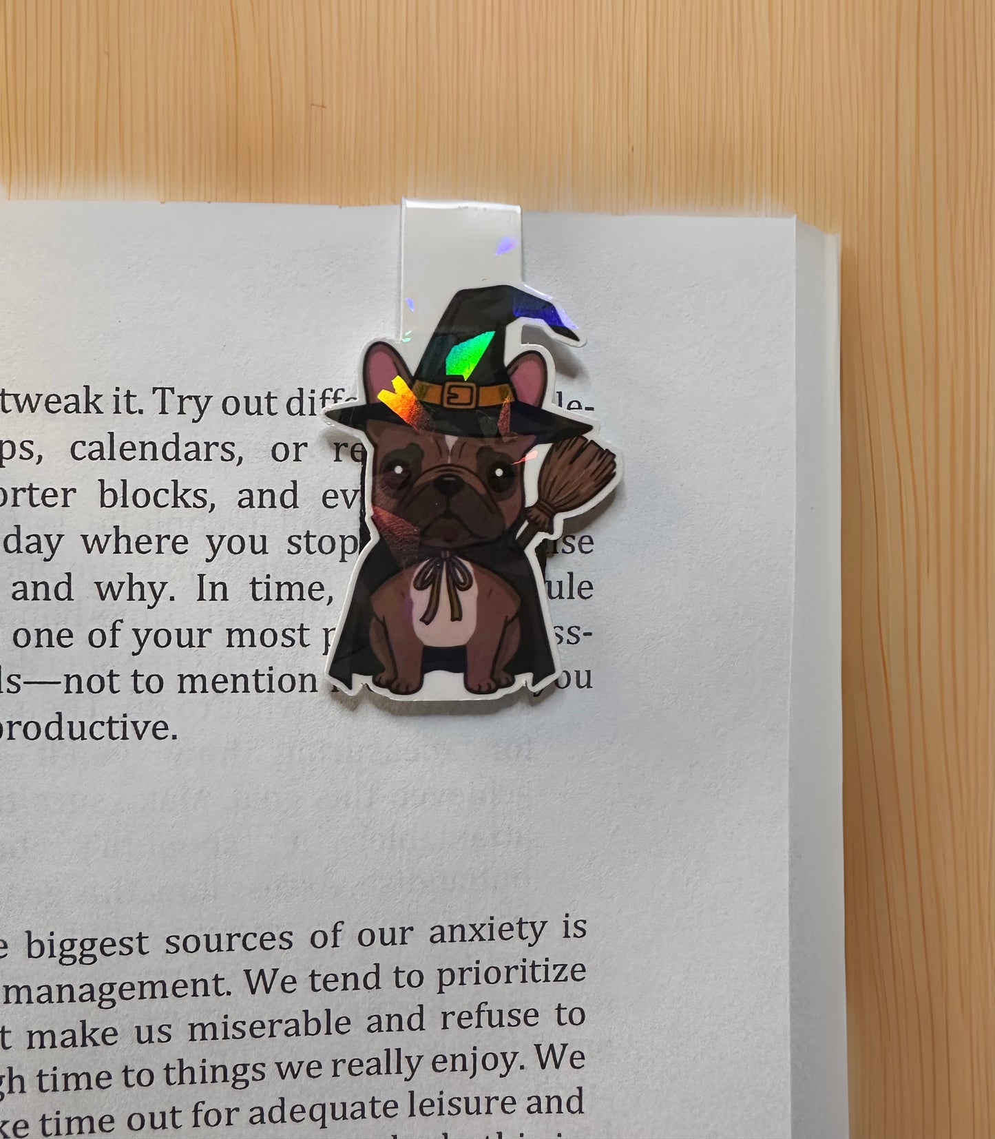 Holographic Pooch Magnetic Bookmark – Cute Bookish Accessory for Readers, Teachers & Students | Wicked Twisted Creations
