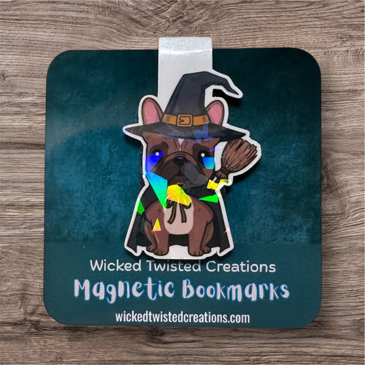 Holographic Pooch Magnetic Bookmark – Cute Bookish Accessory for Readers, Teachers & Students | Wicked Twisted Creations