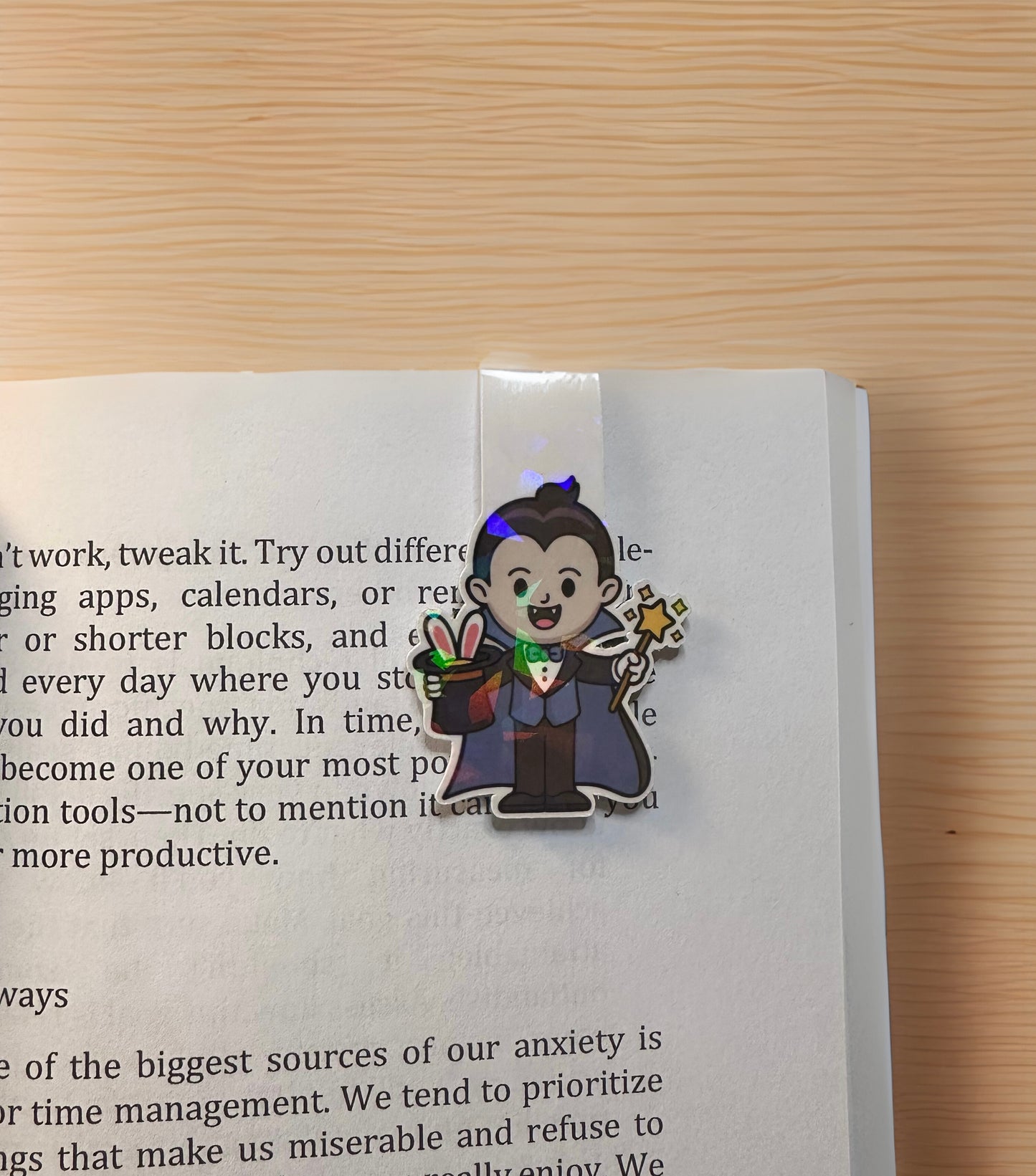Holographic Vampire Magnetic Bookmark – Cute Bookish Accessory for Readers, Teachers & Students | Wicked Twisted Creations