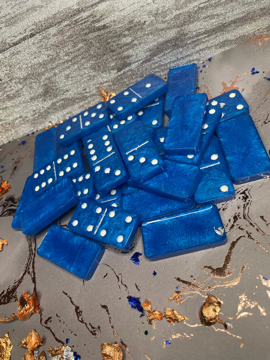 Blue and White Dominos