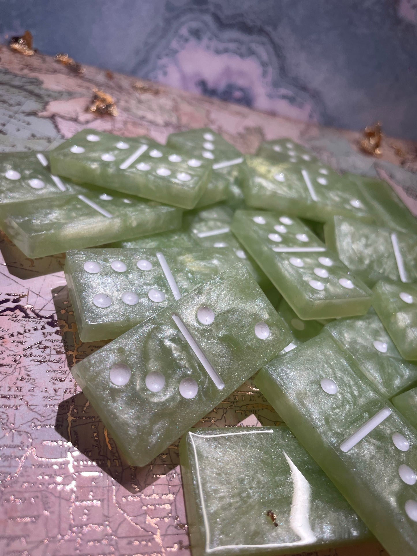 Light Green and White Dominos